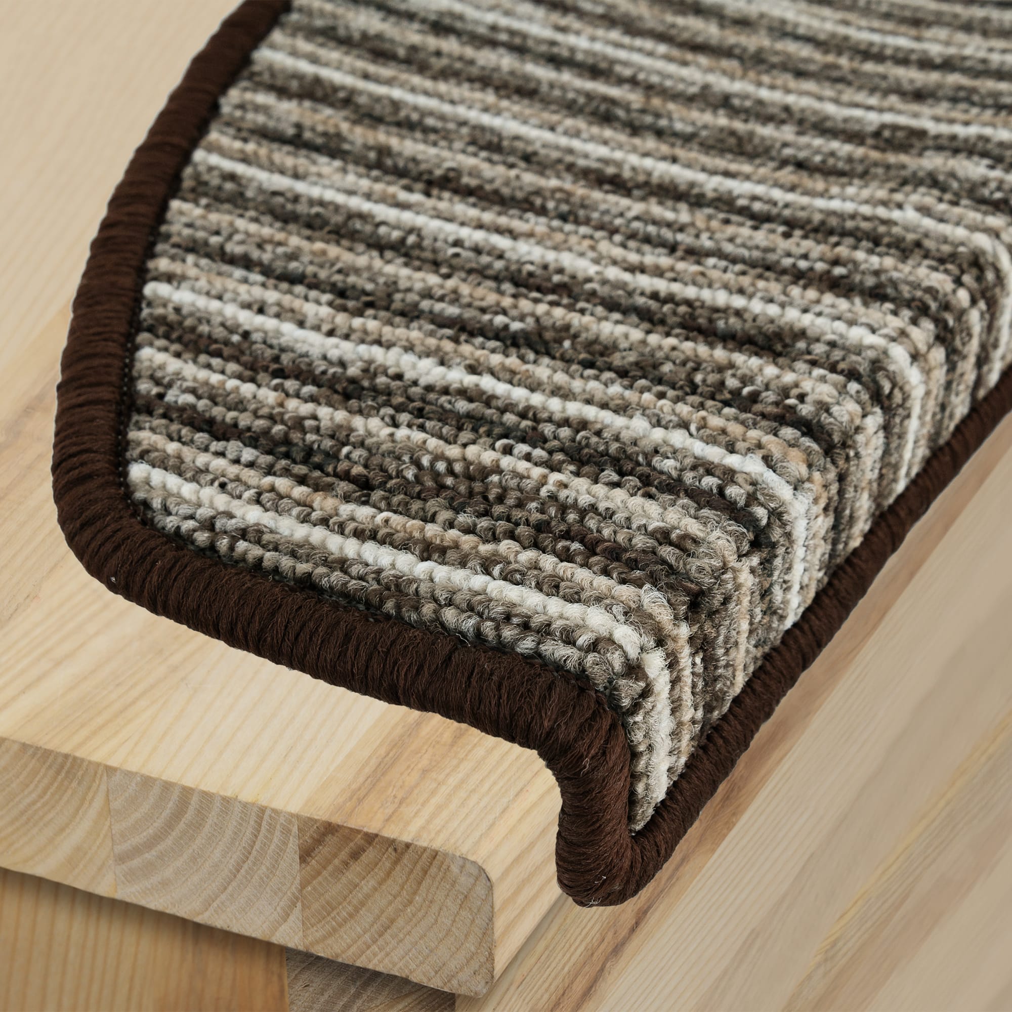 82375916 Коврик для ступеней «Praga Step» 24x65 см полипропилен цвет коричневый Santreyd  - Вид №1