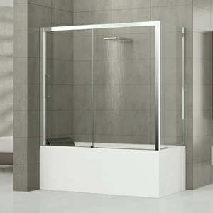 Novellini. Шторка на ванну 172x72х150 см PHV+F с хромированным профилем ROSE ROSSE