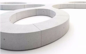 Bellitalia Изогнутая модульная скамья из натурального камня без спинки Demetra