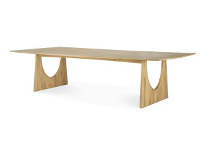 Овальный стол для совещаний из дуба с системой люверсов