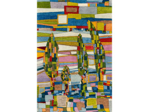 Прямоугольный шерстяной ковер