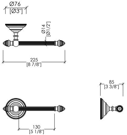 Латунный держатель рулона Devon&Devon ARCH-00055508 - Вид №2
