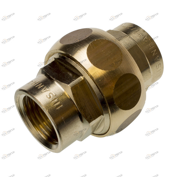 1334038 SANHA 3340 PURAFIT сгон ВР-ВР, с плоским уплотнением 3/8 мм 