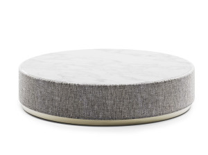Мраморный круглый низкий журнальный столик