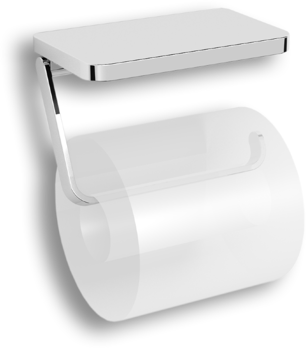 35041B Бумагодержатель подвесной с полкой цвет хром LANGBERGER Accessories