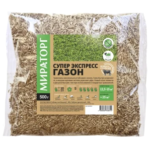 Газонная травосмесь МИРАТОРГ Супер экспресс 0.5 кг для быстрого восстановления 89421460