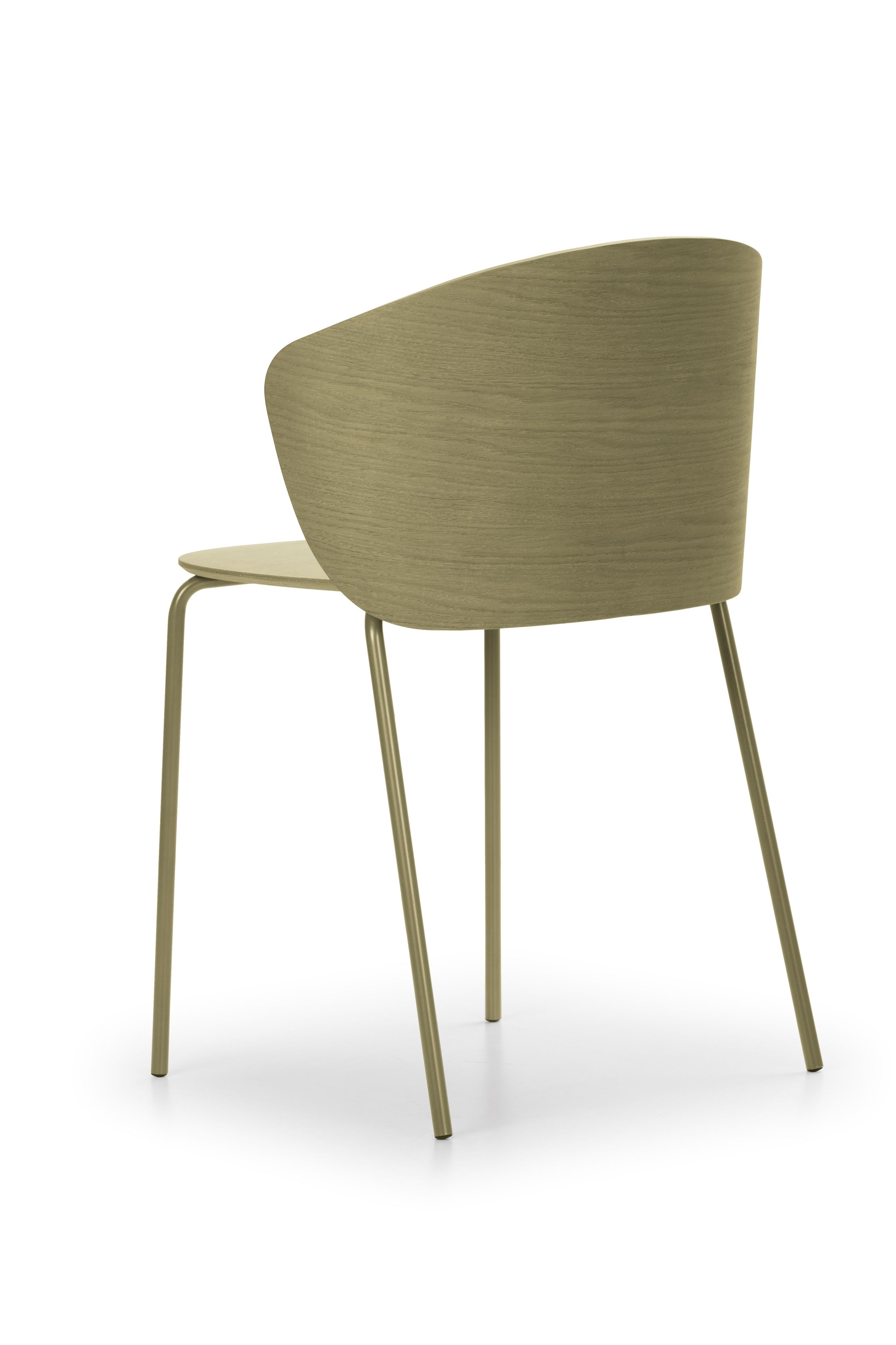 Штабелируемый стул из стали и дерева True Design Not Wood ARCH-00038208 - Вид №1