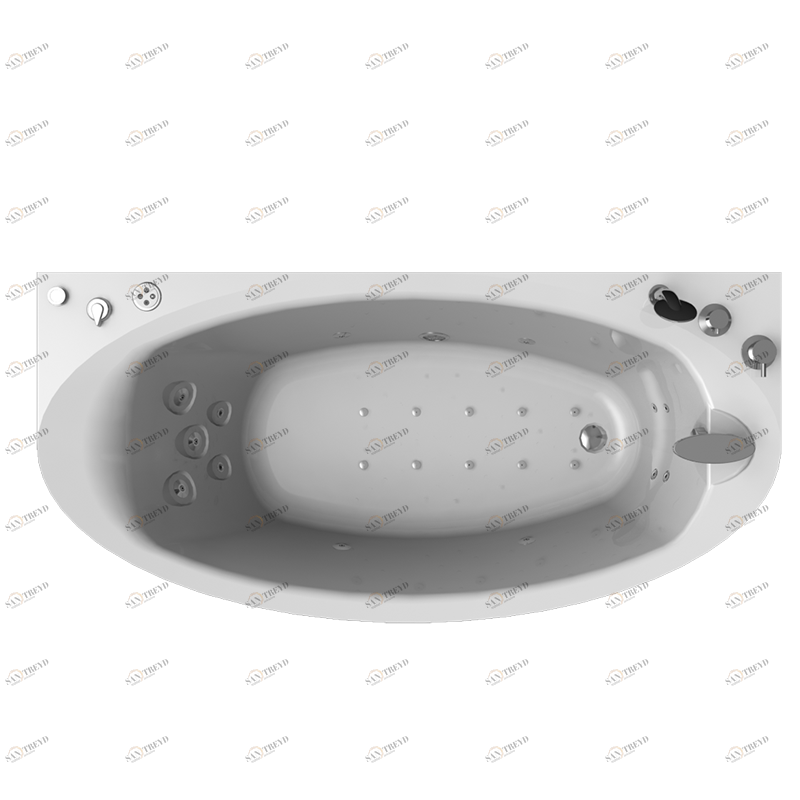 Гидромассаж "Спортивный Chrome" на ванну Неаполи (двигатель 900 Вт, система "Turbo-pool", миниджет Релакс - 6 шт., джет Релакс - 7 шт.) Radomir 1-65-2-0-3-031