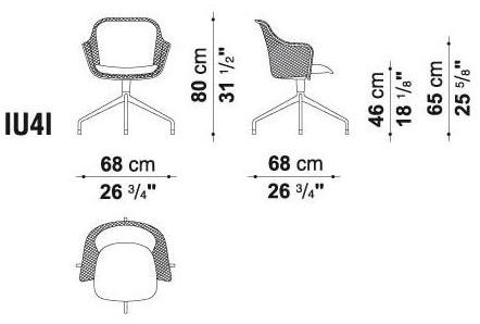 B&B Italia Project Офисное кресло из сетки с 5 спицами Iuta sun-id-1398734 - Вид №5