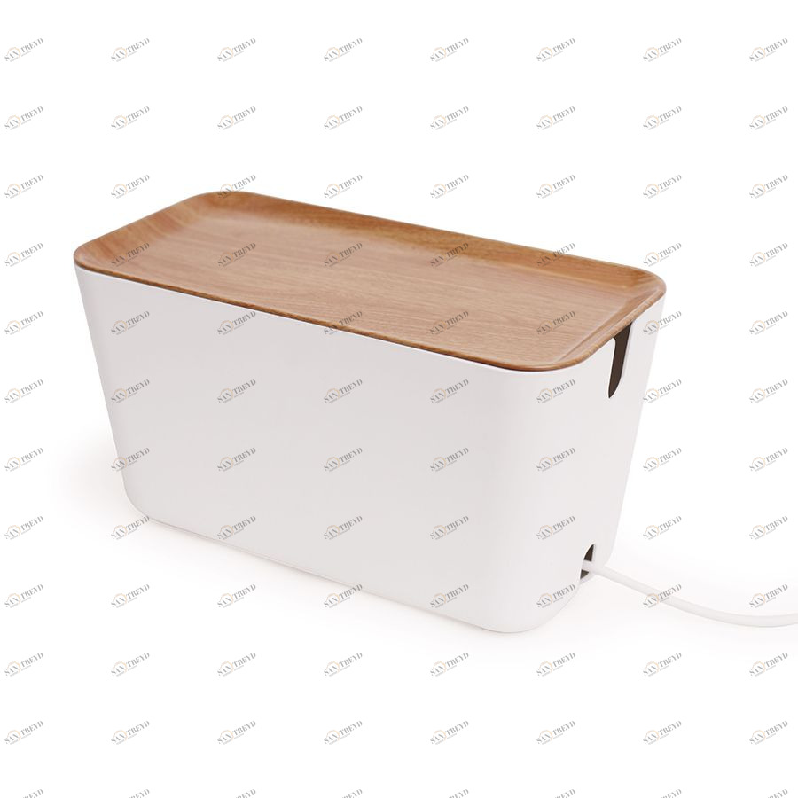 Органайзер для проводов Box большой белый-коричневый Bosign 240105