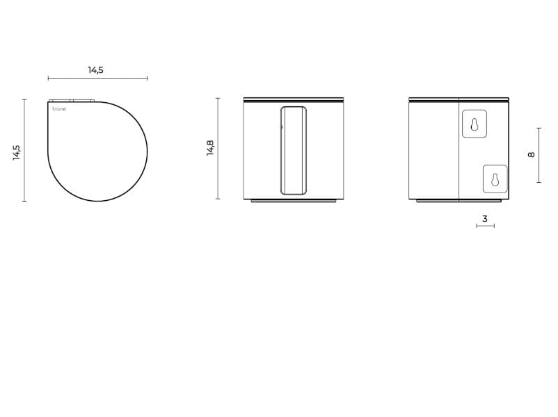 Керамический держатель рулона Trone Aura ARCH-00099721 - Вид №4
