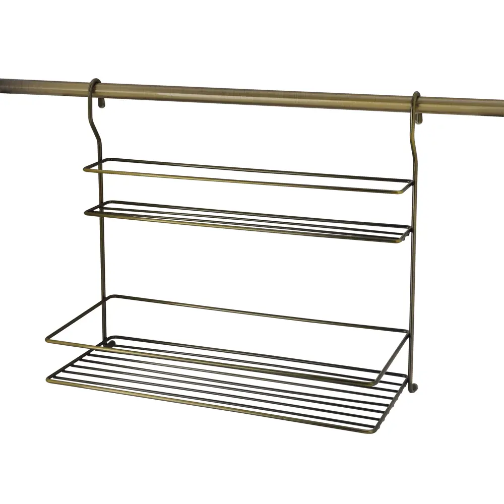 Полка двухъярусная универсальная Delinia 34x14.5x30 см сталь цвет бронза 18255108 STLM-2092382  - Вид №2