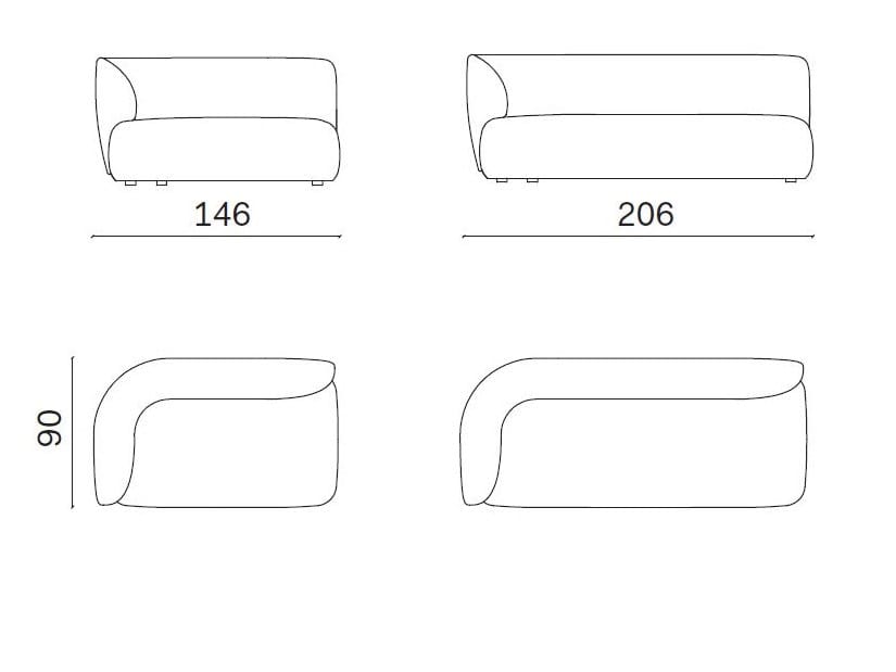 Съемный диван из ткани Novamobili Blossom ARCH-00143749 - Вид №16