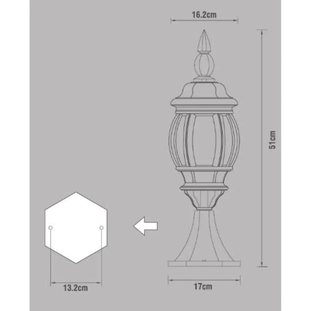 Столб уличный Inspire Dubai малый 1xE27х100 Вт, 49,5 см, цвет бронзовый, IP23 STLM-2089746 - Вид №6