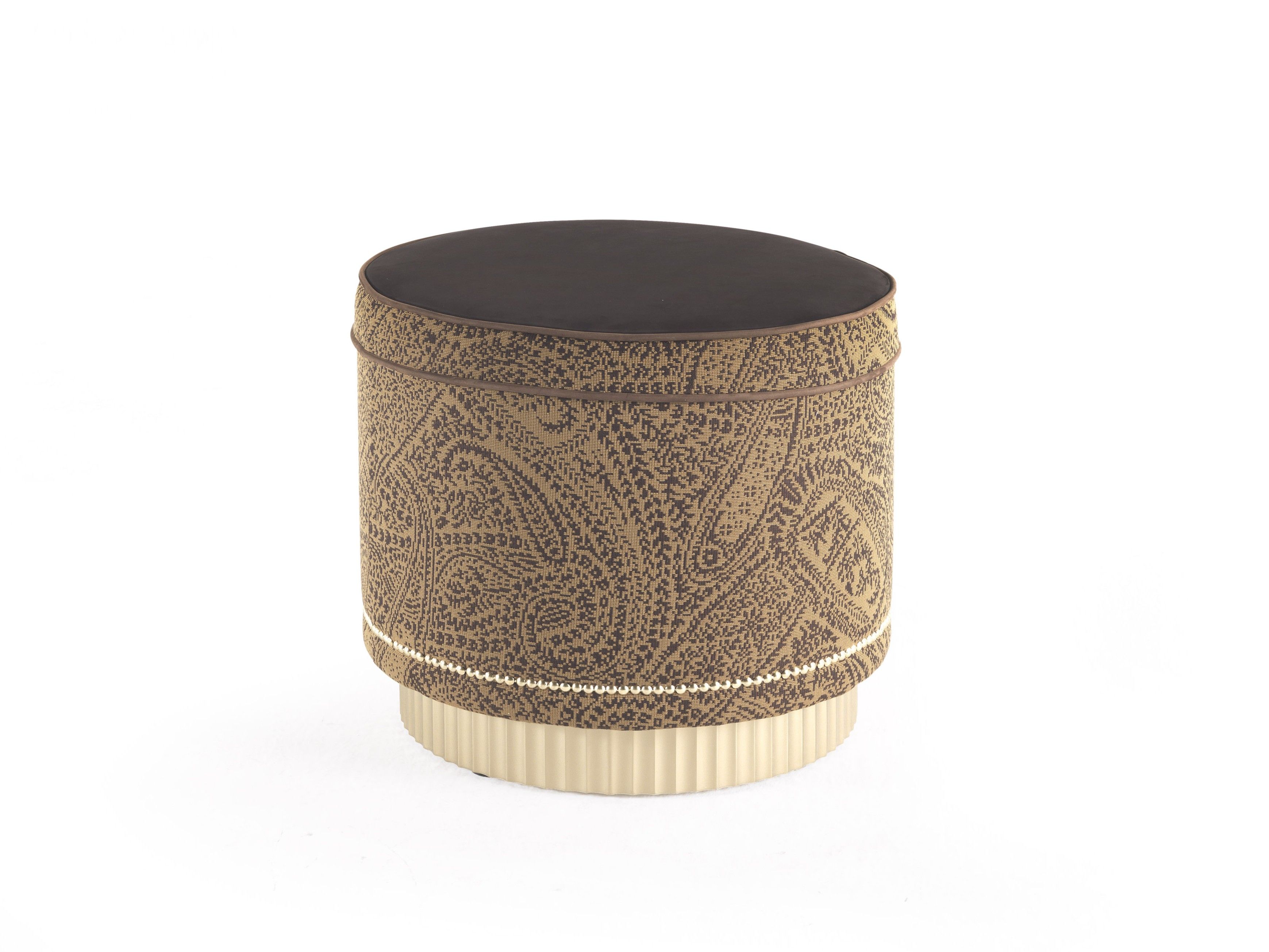 Круглый пуф из нубука ETRO Home Interiors Meriam ARCH-00037090