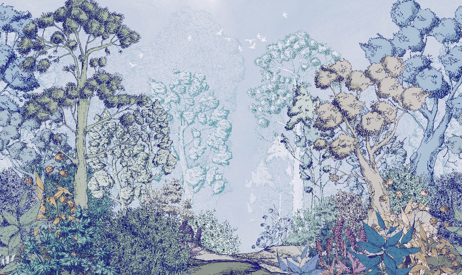 Обои с цветочными мотивами Jannelli&Volpi SUMI-E ARCH-00039703 - Вид №3