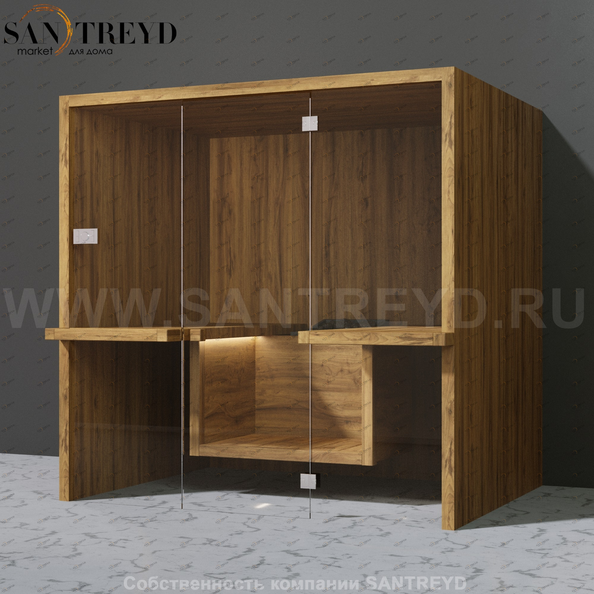 Effegibi AIR SA90600002 Сауна. Установка: к стене. Мощность: 6 кВт макс. Размеры: длина 217 см, ширина 162 см. Отделка: осина термообработанная.