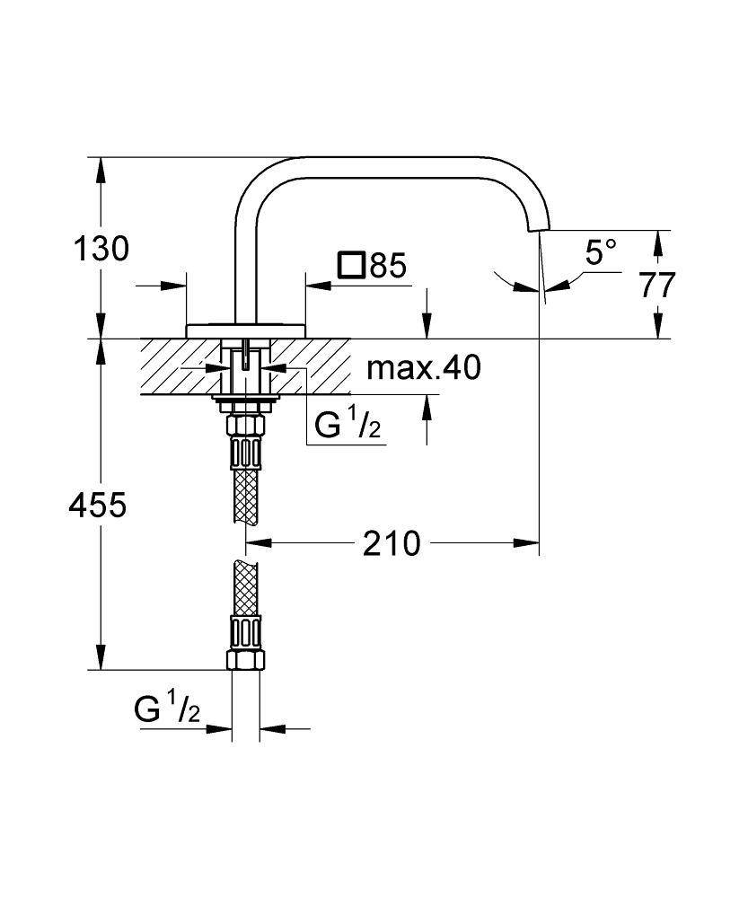 13315000 Излив для ванны Grohe Allure F-digital хром - Вид №1