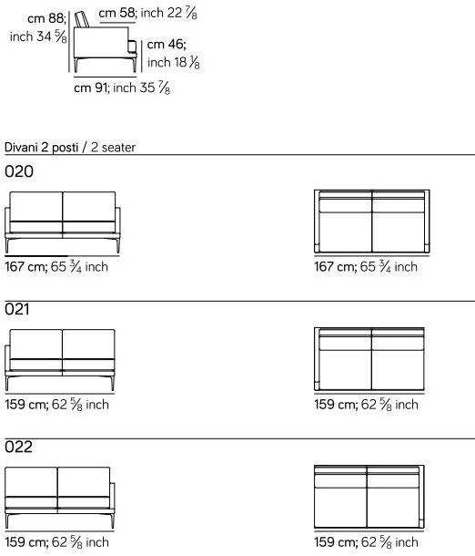 AMURA 2-местный тканевый диван Segno Am008.030 - Вид №2