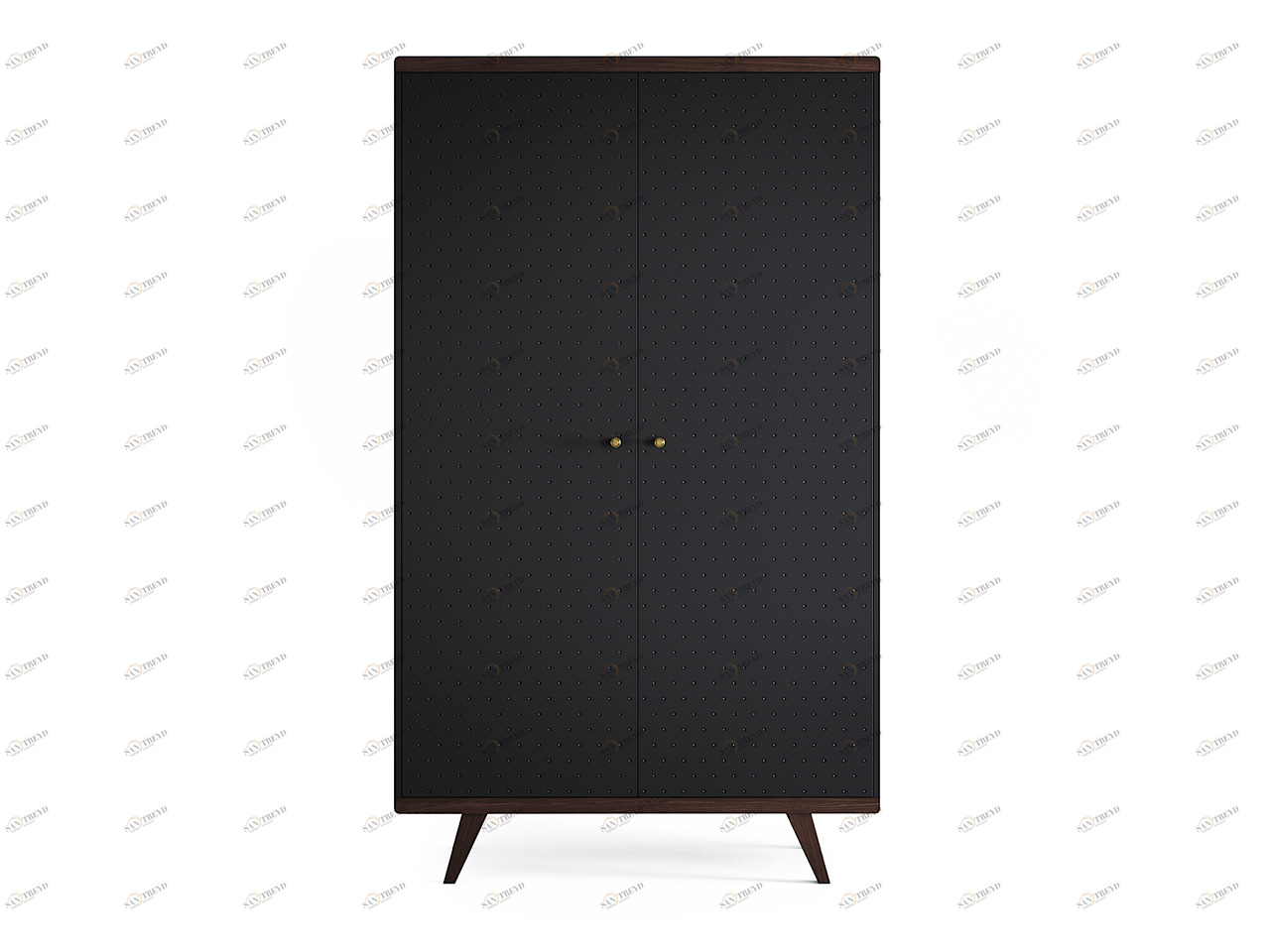 Шкаф распашной двухдверный темный дуб Thimon v2 THE IDEA  210368 Черный 