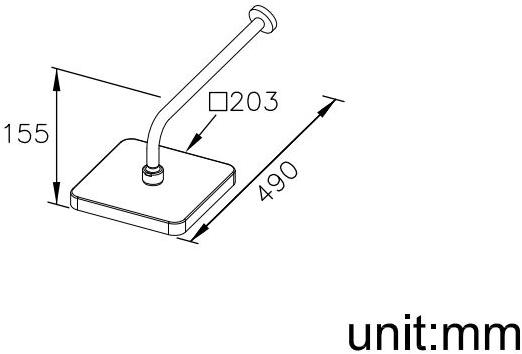 JUSTIME Настенная лейка дождевого душа Mark sun-id-1408813 - Вид №3