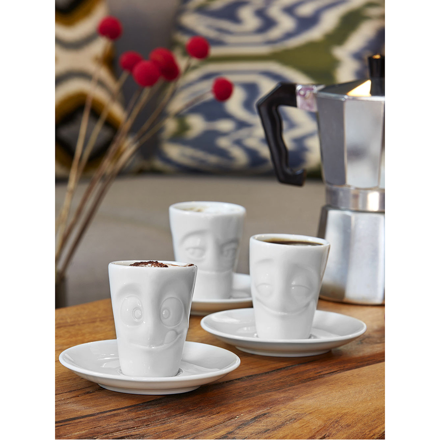 T02.12.01 Кофейная чашка с блюдцем tassen cheery 80 мл белая Tassen by FIFTYEIGHT PRODUCTS  - Вид №4