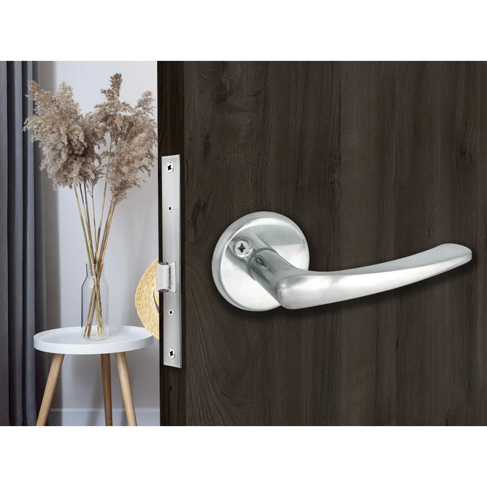 Дверные ручки на розетке Фабрика Замков 019 SC - классика в матовом хроме 18810116 STLM-0012950 - Вид №7