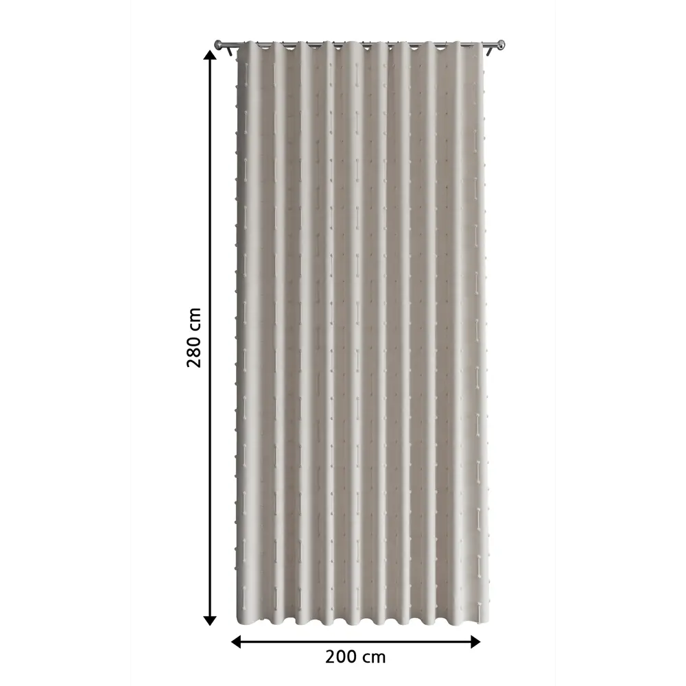 Штора MIAMOZA Даниэла 200x280 см бежевая рогожка 89405540 STLM-1574979 - Вид №2