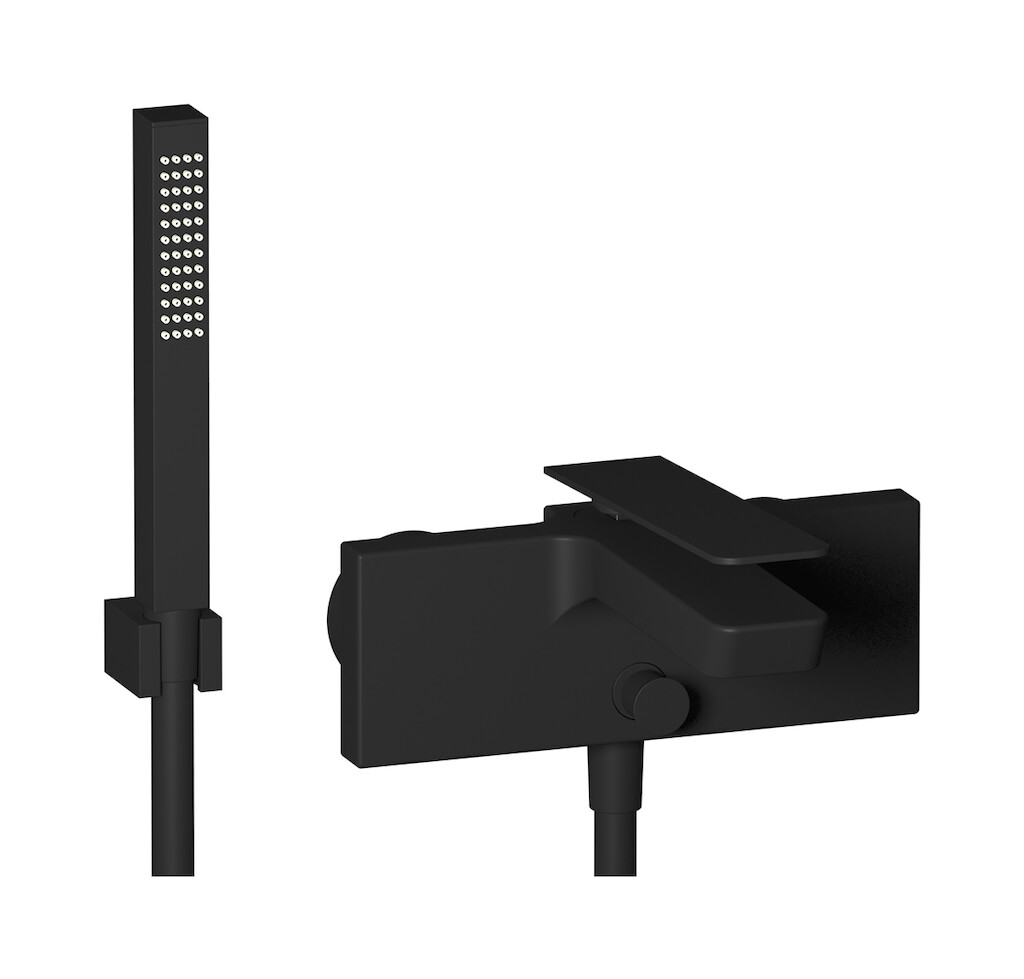 Встроенный смеситель для душа в комплекте с душевым гарнитуром. WE ARE IB k3250np Matt Black K3