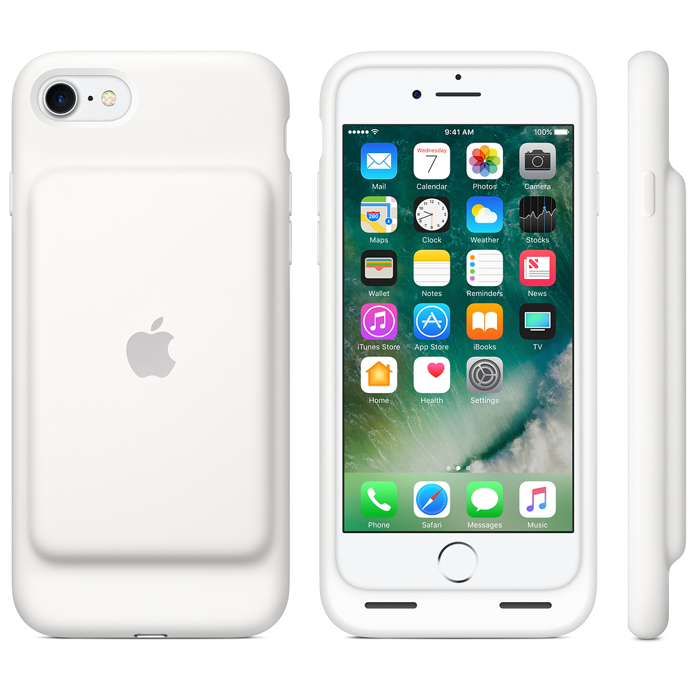 MN012ZM/A Iphone 7 smart battery case - white Apple Santreyd  - Вид №6