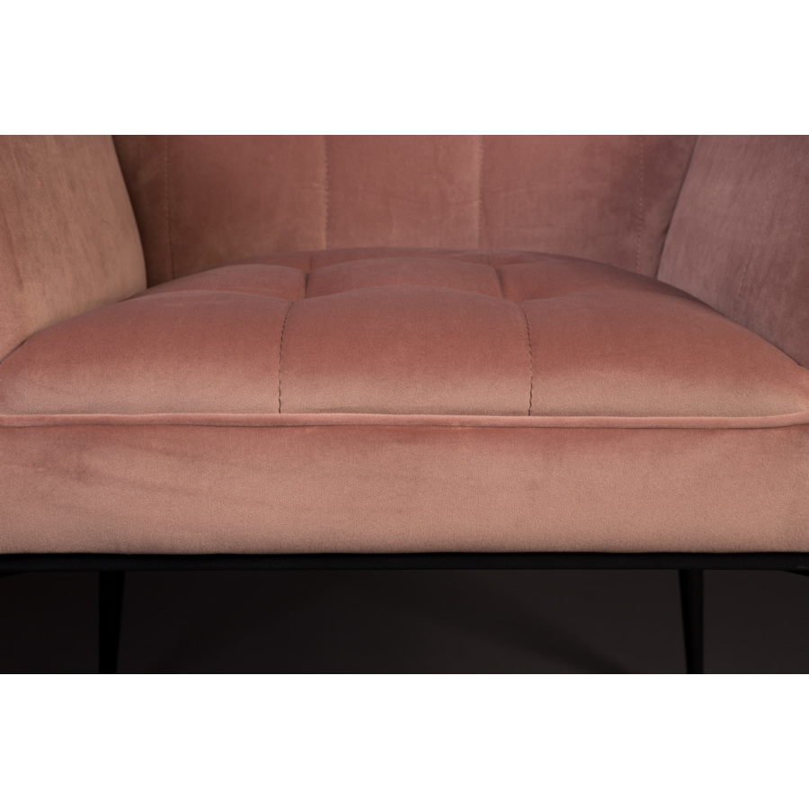 Кресло Kate розовое высокое под бархат на тонких ножках Dutchbone 1200152 - Вид №8