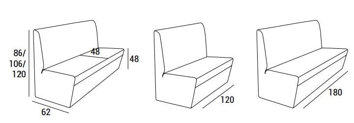 Диван для контракта Domingo Salotti Джастин ARCH-00026689 - Вид №2