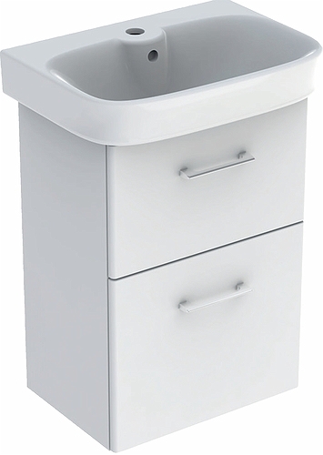 9616321001 IDO Glow Square мойка с основанием для умывальника, с двумя ящиками, 500 мм, белый