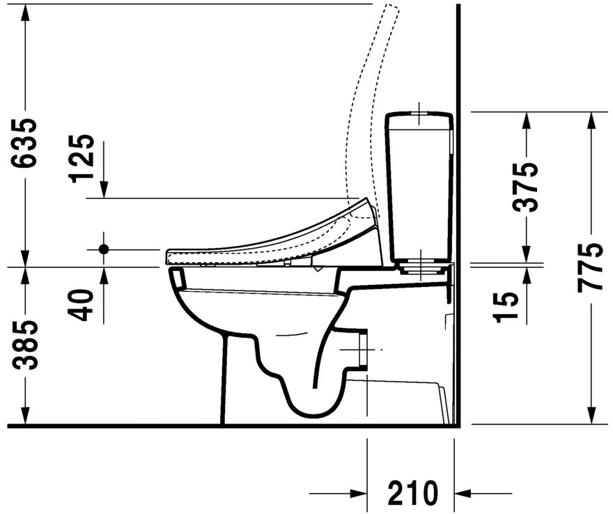 21420900002 Компакт унитаз с бачком Белый Duravit D-Code Германия - Вид №12