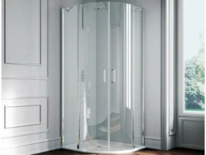 Samo Полукруглая угловая душевая кабина из закаленного стекла Classica