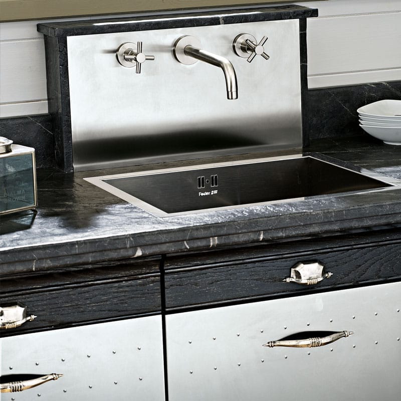 Секционная кухня из нержавеющей стали и дерева Marchi Cucine New Classic ARCH-00094045 - Вид №5