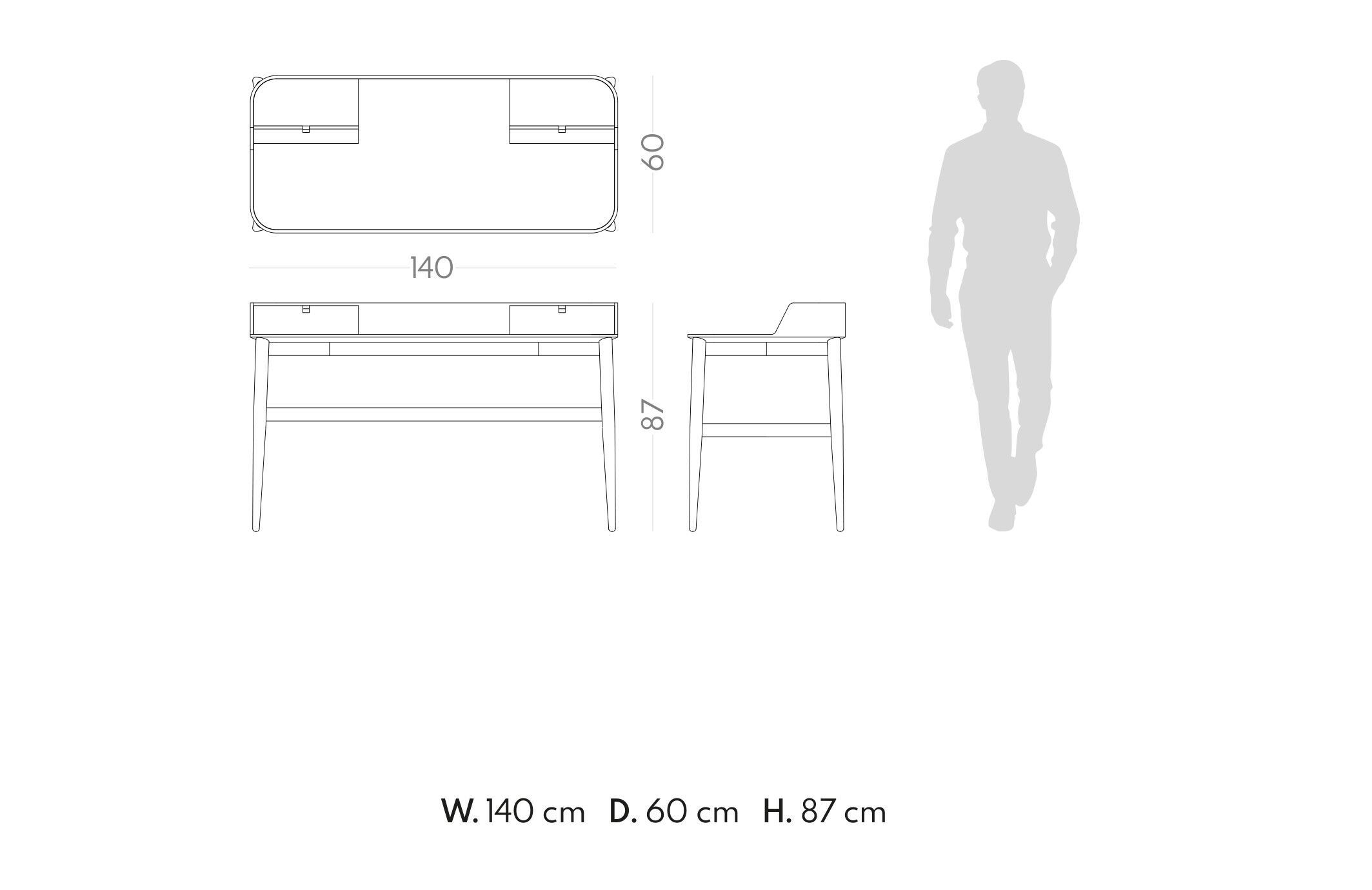 Деревянный письменный стол PRADDY Natur ARCH-00115722 - Вид №4