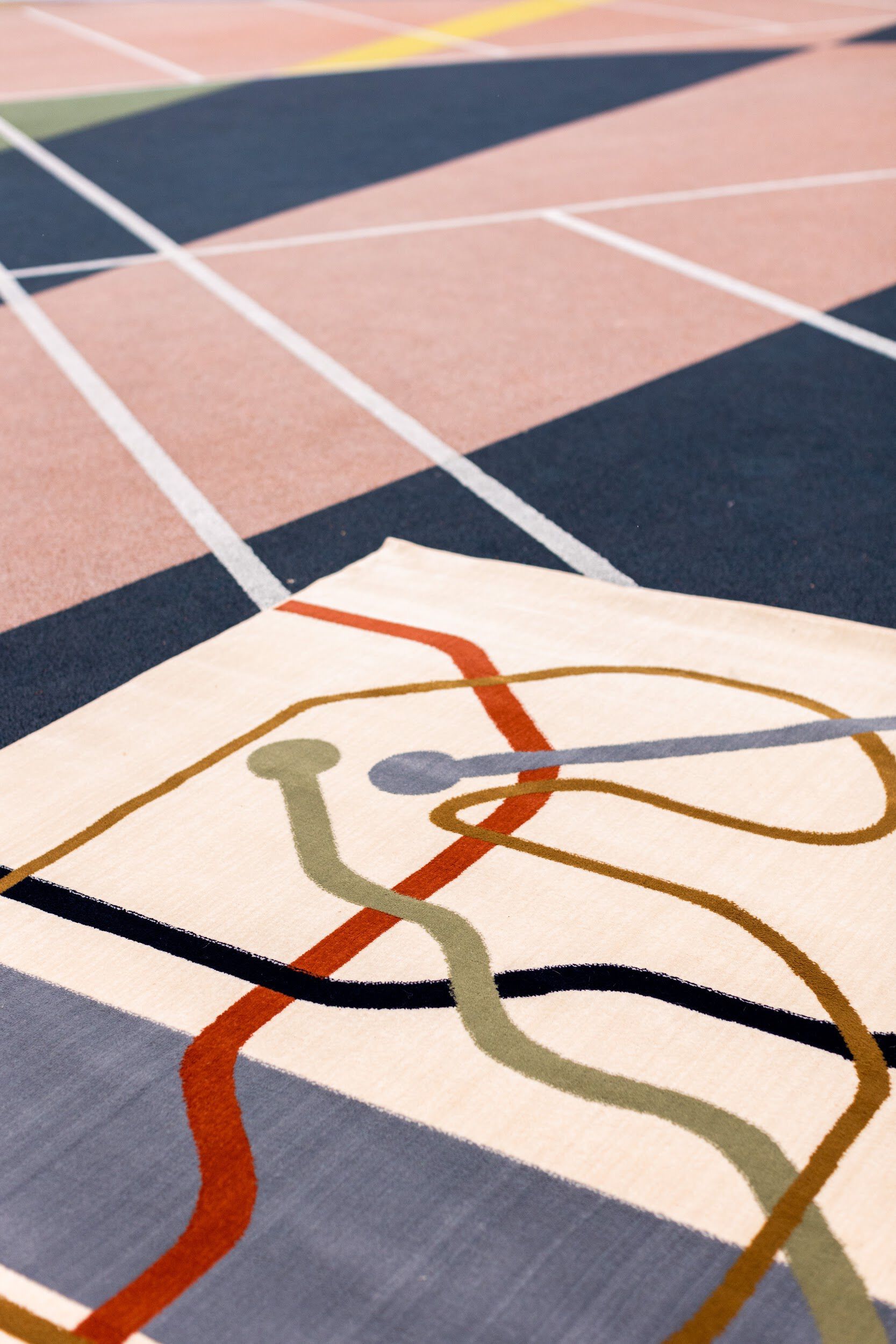 Прямоугольный ковер с рисунком из полипропилена Shishka Project CITY METRO ARCH-00136018 - Вид №4