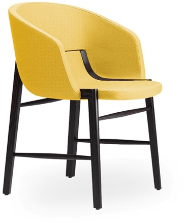 ROSSIN Стул из ткани с подлокотниками Cleo wood sun-id-1507432 - Вид №1