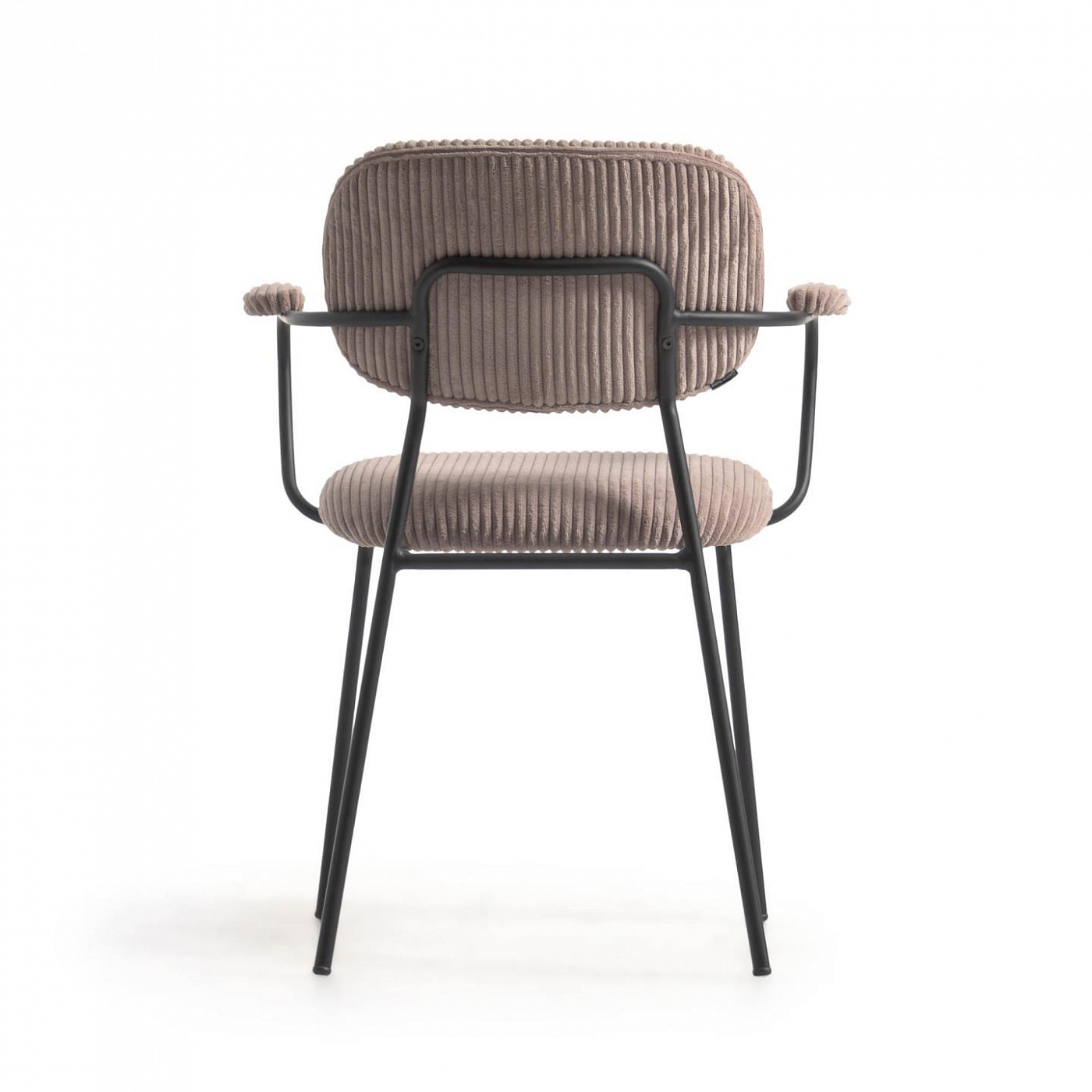 108357 Стул с розовым вельветом и черным металлом La Forma Auxtina  - Вид №5