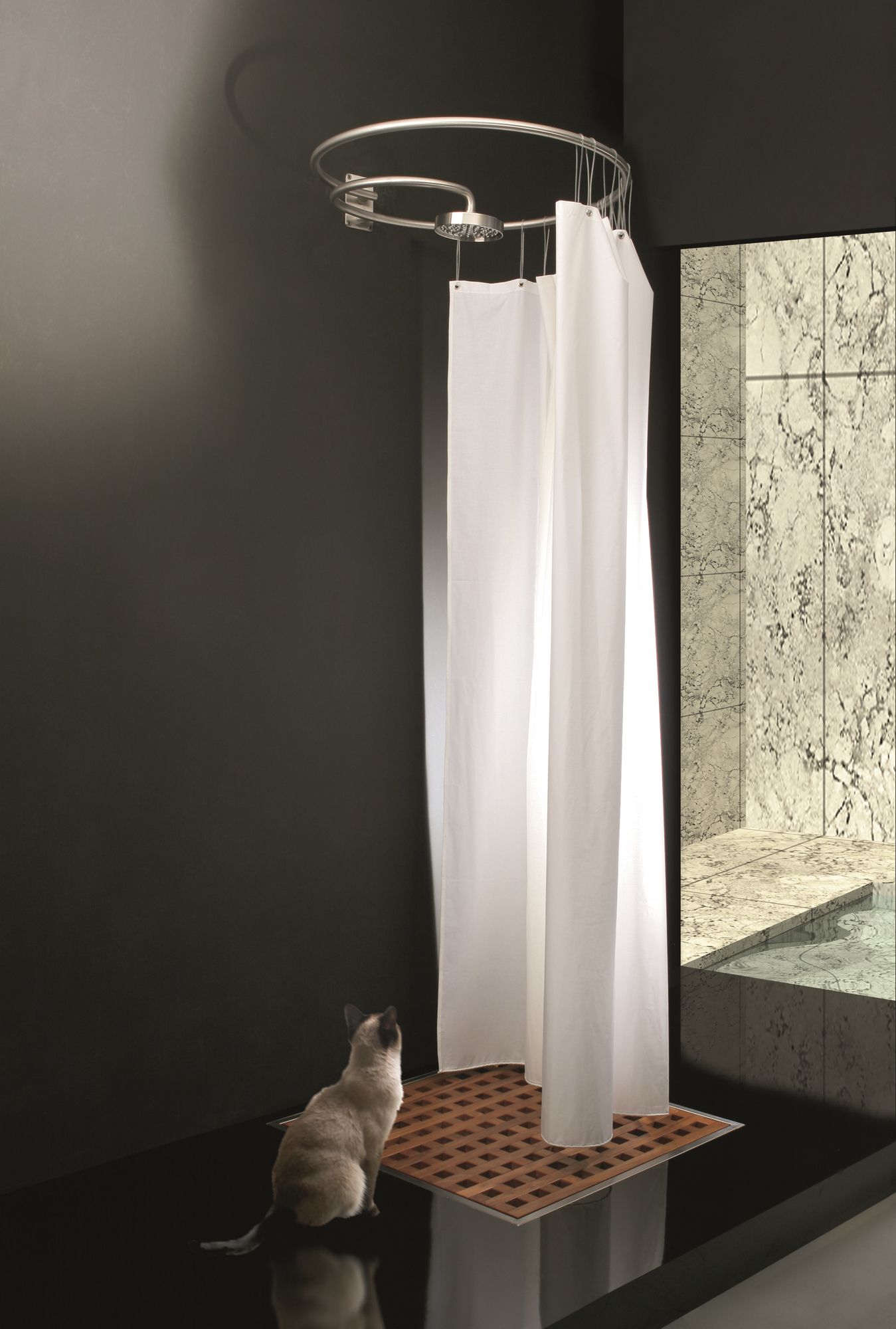 Круглая душевая головка из нержавеющей стали Rapsel Pluviae ARCH-00060359 - Вид №2