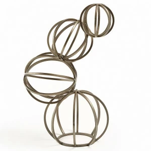 Статуэтка декоративная металлическая 37х20 см серебряная Sacks от La Forma LA FORMA ШАР 343347 Серебро