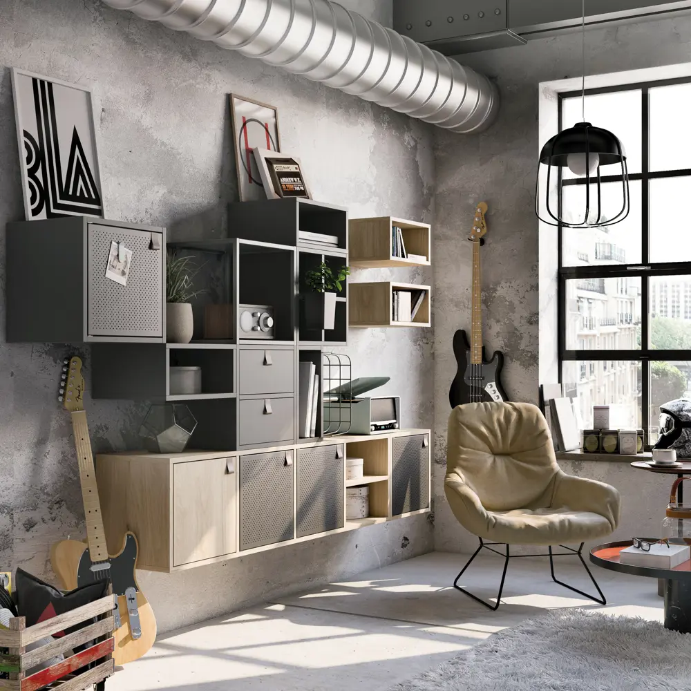 Ящик выдвижной SPACEO KUB, 380х400х310 мм, ЛДВП, цвет графит STLM-2069742 - Вид №3