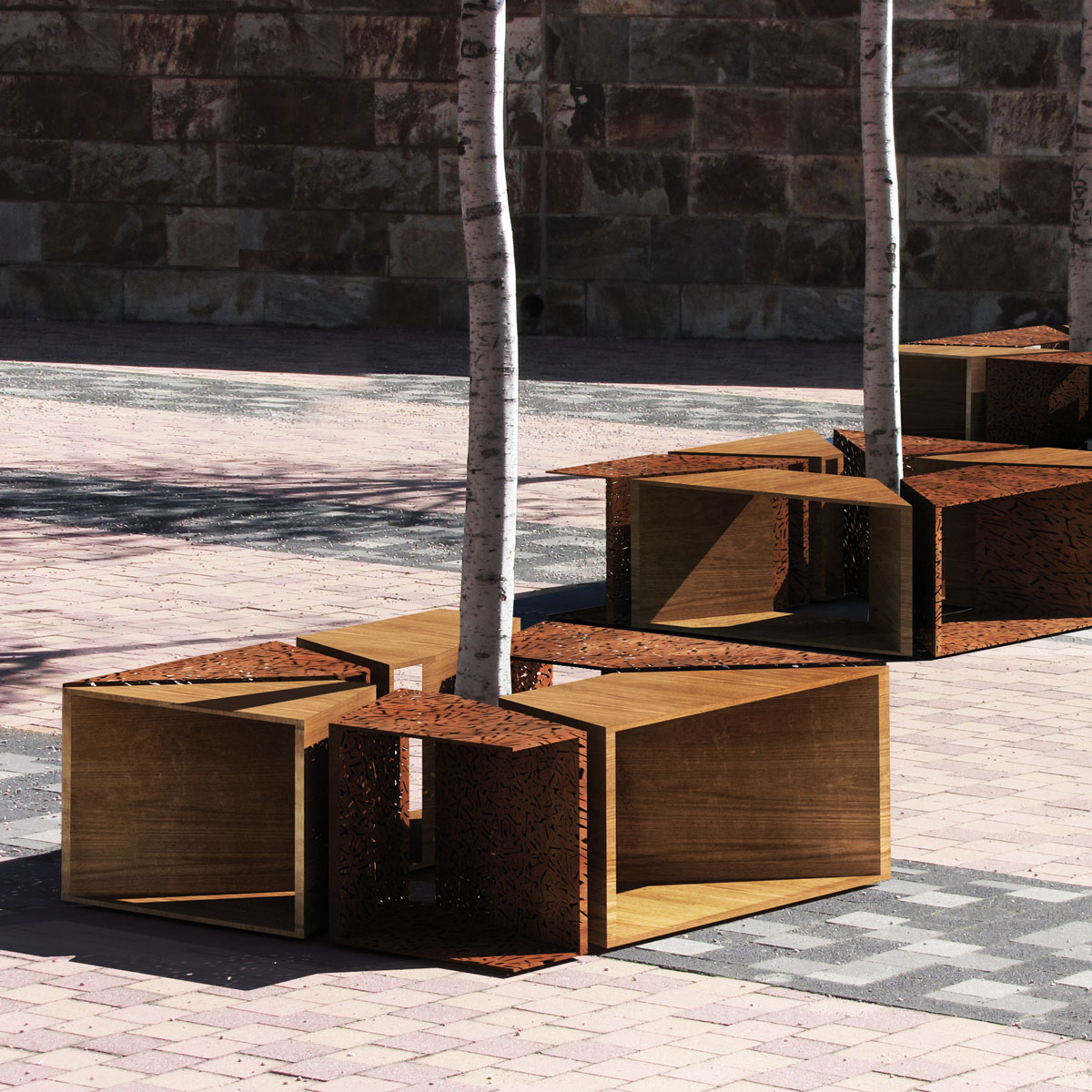 Alcorque Rectangular Details Lab23 Решетки для деревьев  - Вид №2