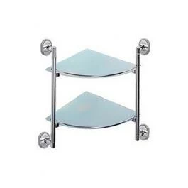 Полка угловая 2-эт. (стекло) F1907-2