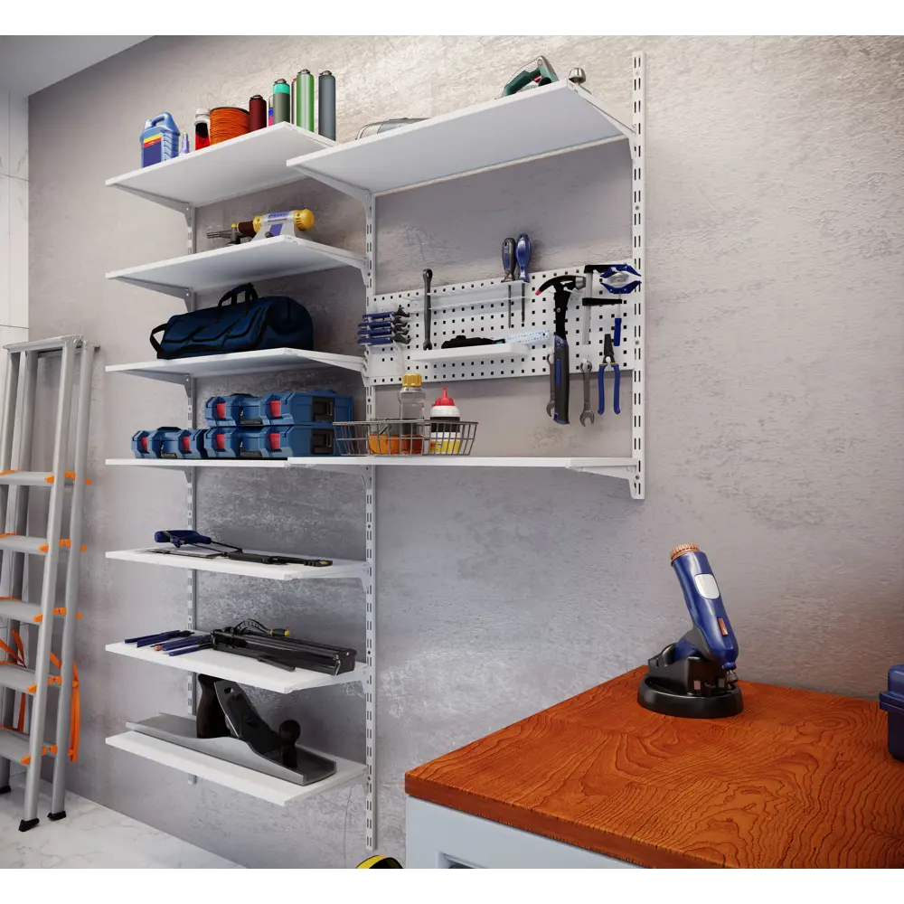 Кронштейны для полок SPACEO белые 40 см, 2 шт - нагрузка 25 кг 89352334 STLM-1076570 - Вид №3