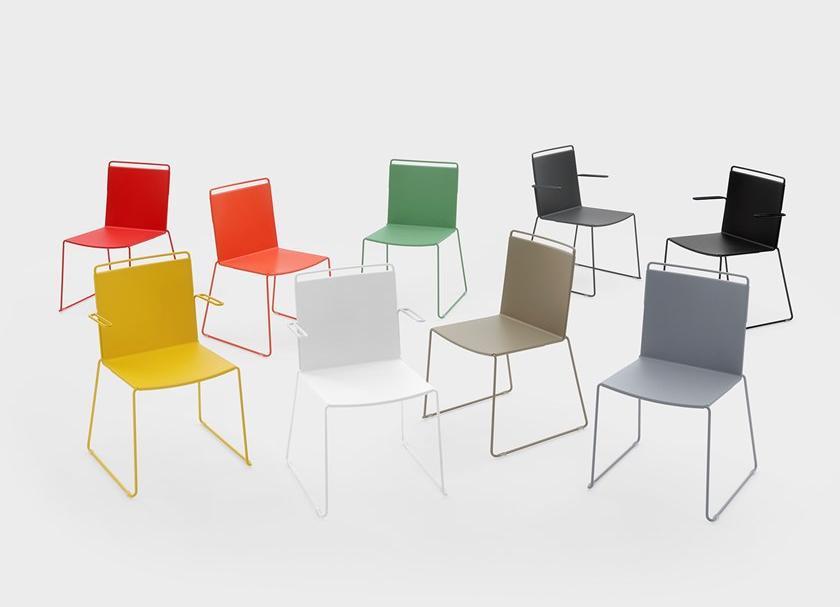 Viganò Штабелируемый металлический стул с подлокотниками Daisy metal sun-id-1355626 - Вид №3