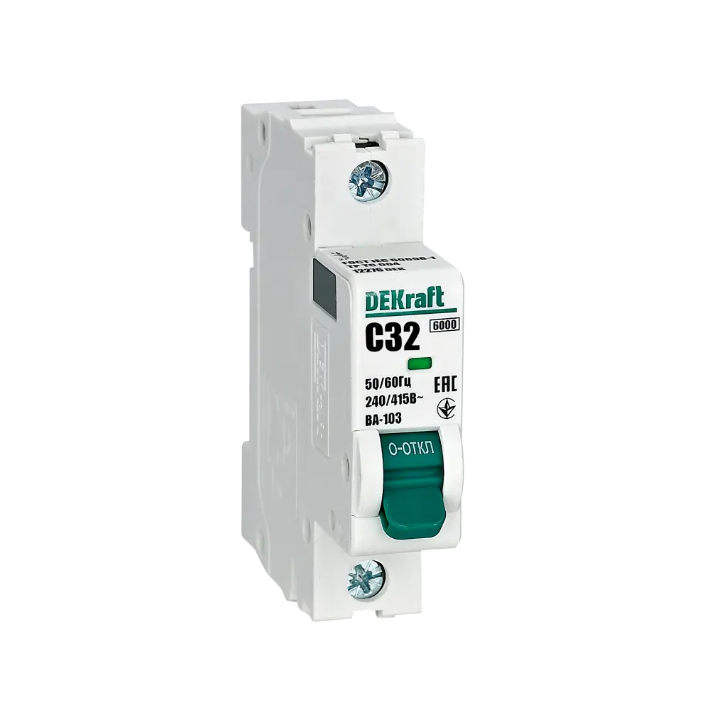 Автоматический выключатель DEKraft ВА-103 1P C32 для защиты электросетей 84509373 STLM-0050950
