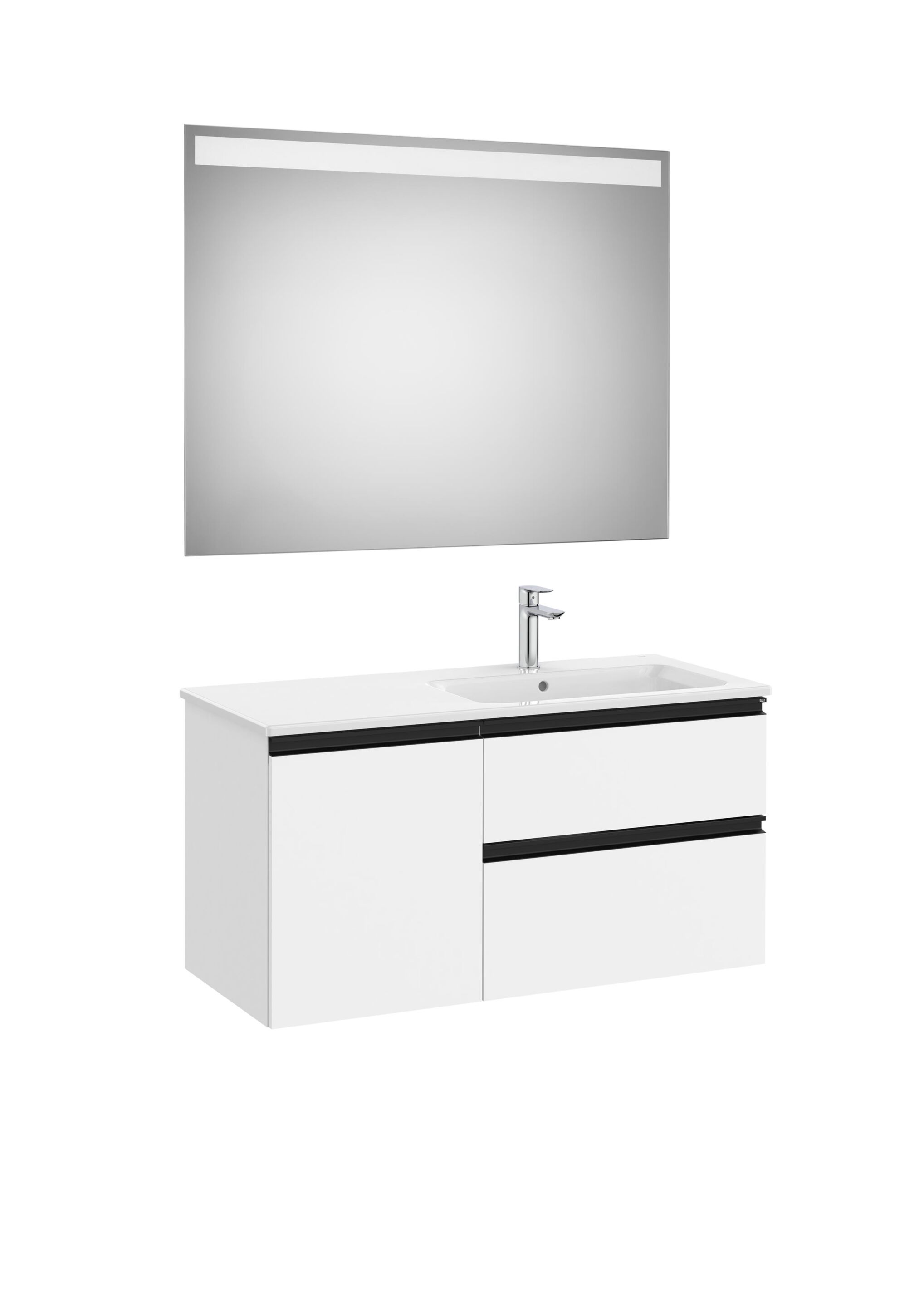 Деревянный умывальник с ящиками, дверцами, зеркалом и встроенной раковиной Roca The Gap ARCH-00147702 - Вид №21