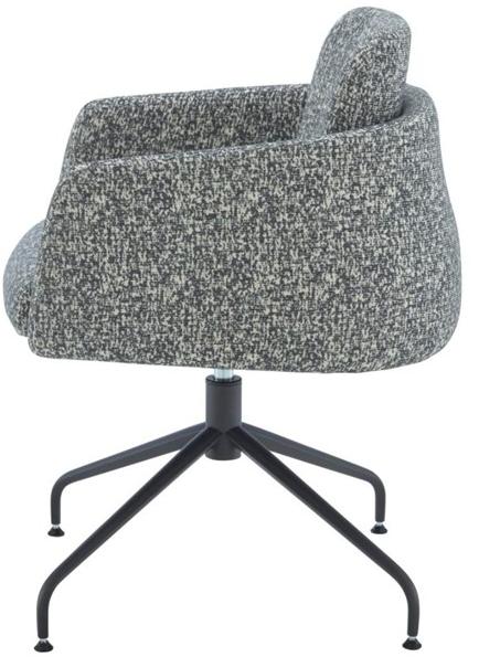 Ligne Roset Вращающееся кресло из ткани с 4 спицами и подлокотниками Tadao 10261311-10261312 - Вид №2